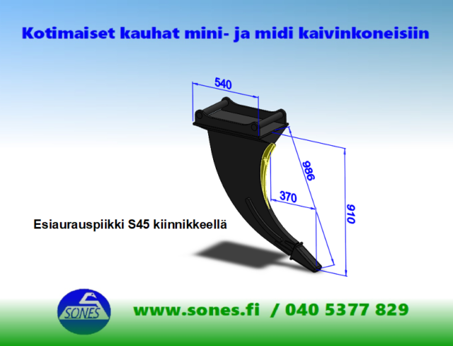 S45 esiaurauspiikki, esiaurauspiikki s45, sones esiaurauspiikki